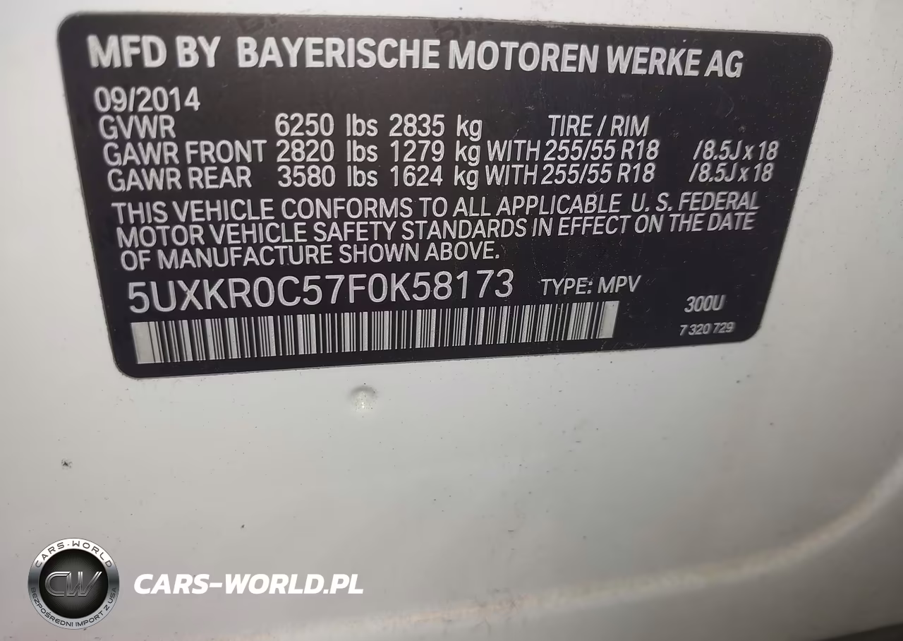 2015 BMW X5 xDrive35I VIN:5UXKR0C57F0K58173 - 9