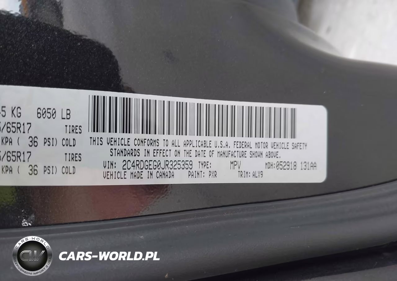 2018 Dodge Grand Caravan Gt VIN:2C4RDGEG0JR325359 - 9