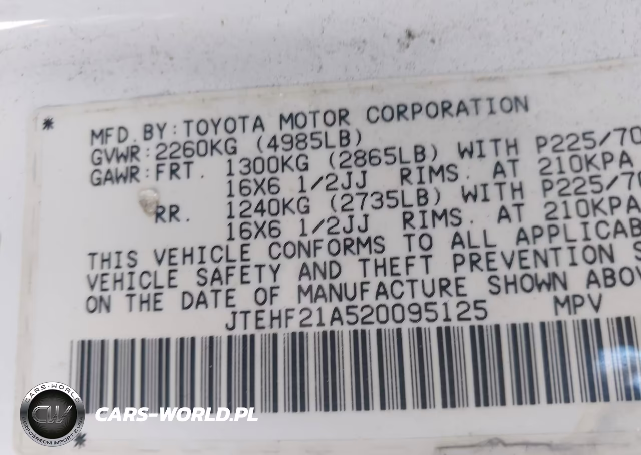 2002 Toyota Highlander V6 VIN:JTEHF21A520095125 - 9