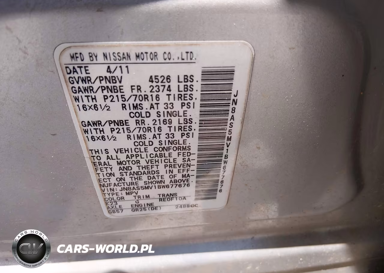 2011 Nissan Rogue S VIN:JN8AS5MV1BW677676 - 9