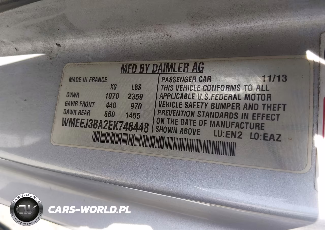 2014 Smart Fortwo Pure VIN:WMEEJ3BA2EK748448 - 9
