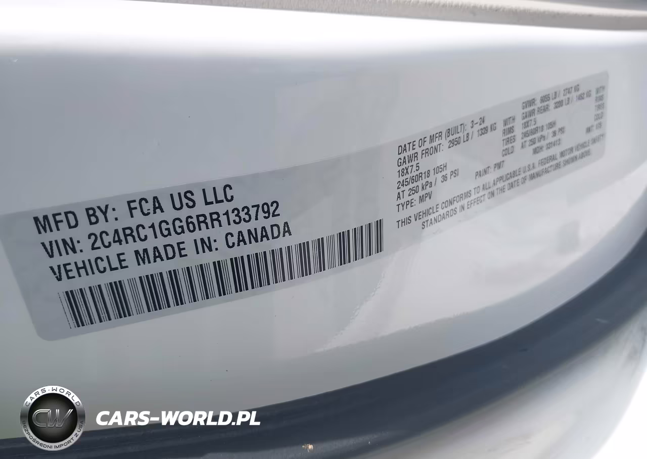 2024 Chrysler Pacifica Limited VIN:2C4RC1GG6RR133792 - 9