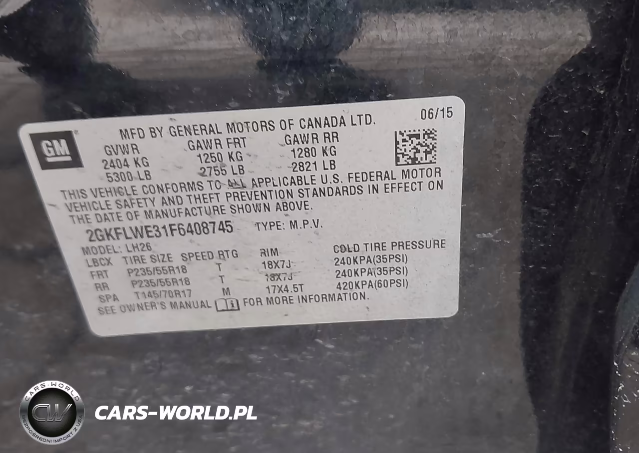 2015 GMC Terrain Sle-2 VIN:2GKFLWE31F6408745 - 9