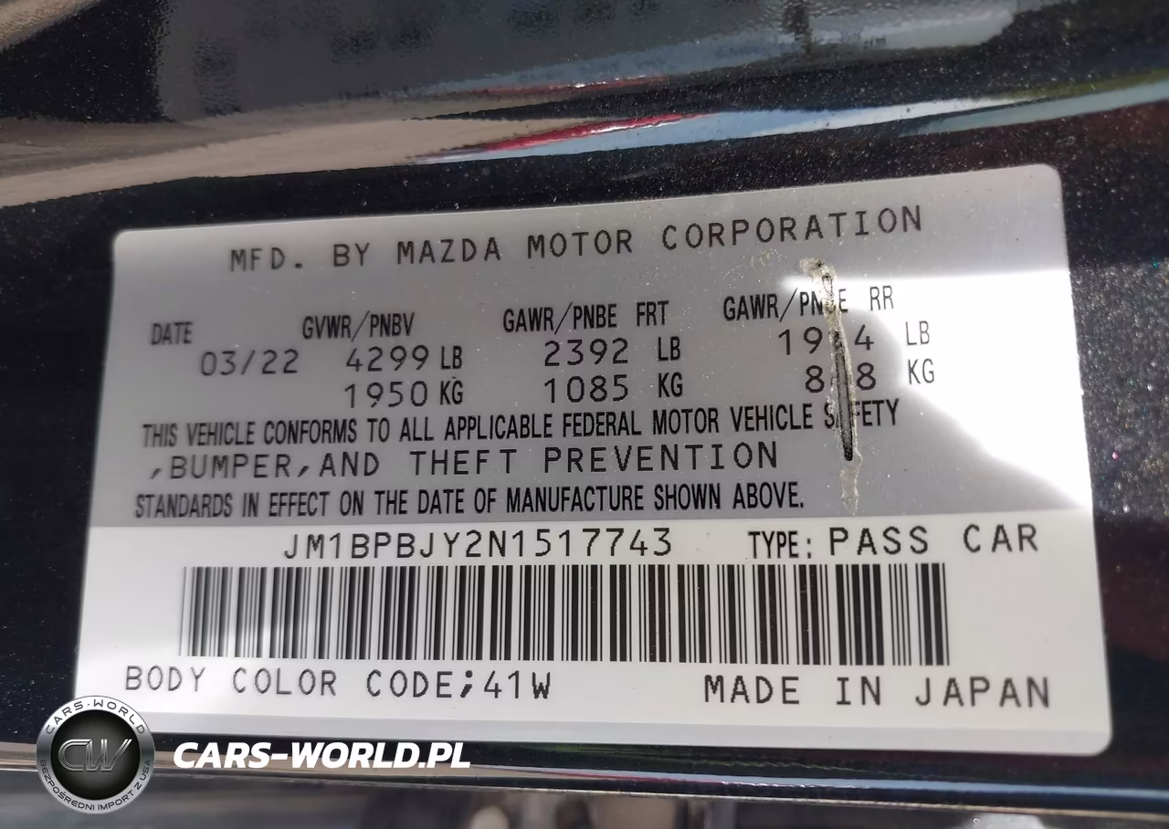 2022 Mazda Mazda3 2.5 Turbo VIN:JM1BPBJY2N1517743 - 9