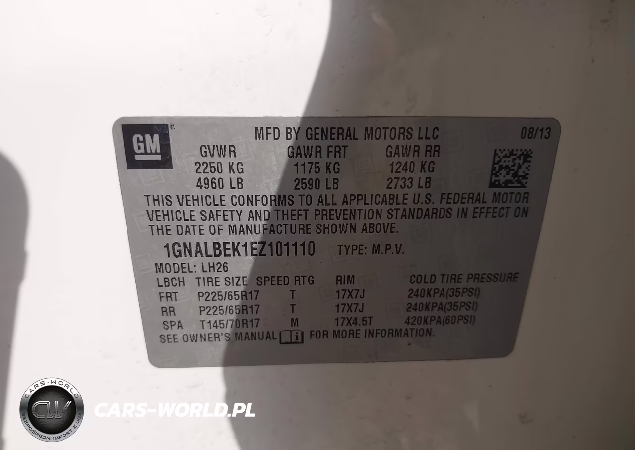 2014 Chevrolet Equinox Lt VIN:1GNALBEK1EZ101110 - 9