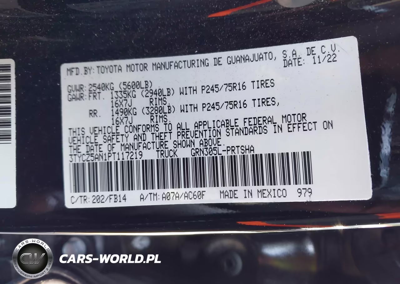 2023 Toyota Tacoma Sr V6 VIN:3TYCZ5AN1PT117219 - 9