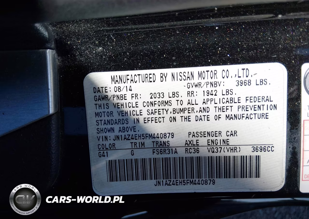 2015 Nissan 370Z VIN:JN1AZ4EH5FM440879 - 9