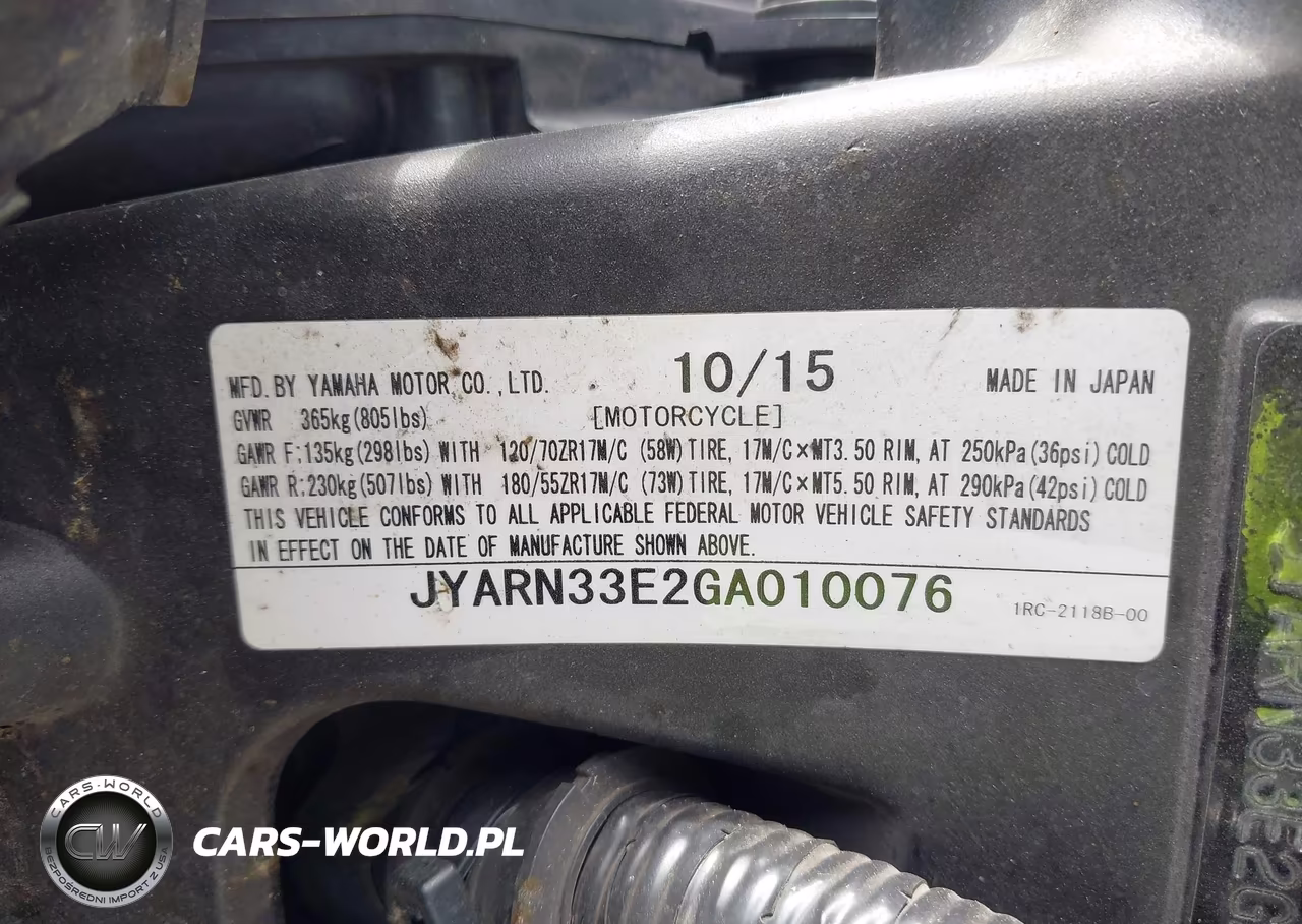 2016 Yamaha Fz09 VIN:JYARN33E2GA010076 - 10