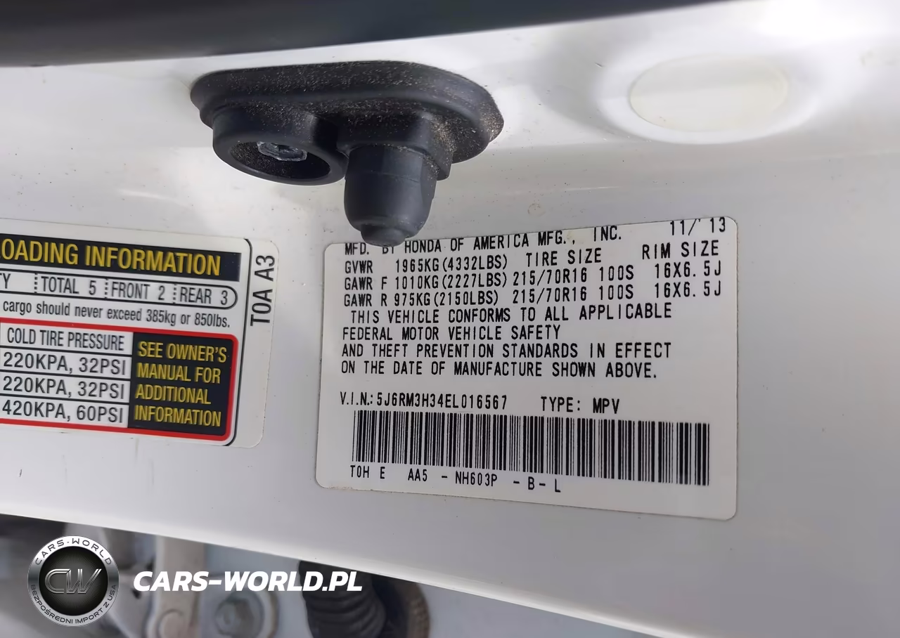 2014 Honda Cr-V Lx VIN:5J6RM3H34EL016567 - 9