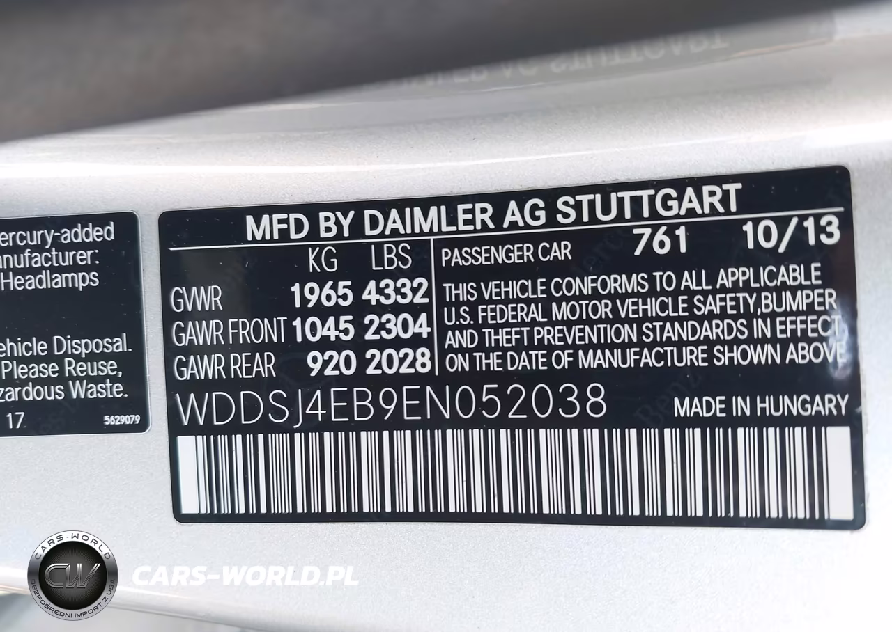 2014 Mercedes-Benz Cla 250 VIN:WDDSJ4EB9EN052038 - 9
