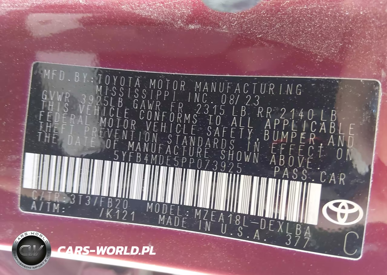 2023 Toyota Corolla Le VIN:5YFB4MDE5PP073925 - 9