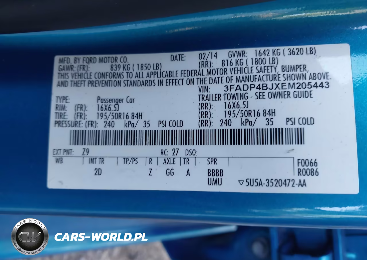 2014 Ford Fiesta Se VIN:3FADP4BJXEM205443 - 9