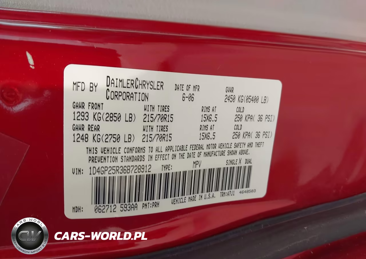 2006 Dodge Caravan Se VIN:1D4GP25R36B728912 - 9