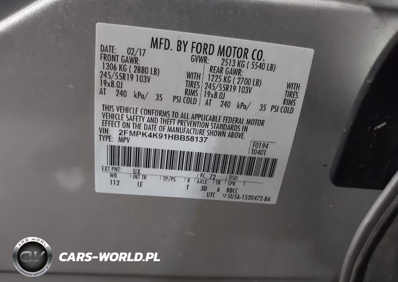 2017 Ford Edge Titanium VIN:2FMPK4K91HBB58137 - 9