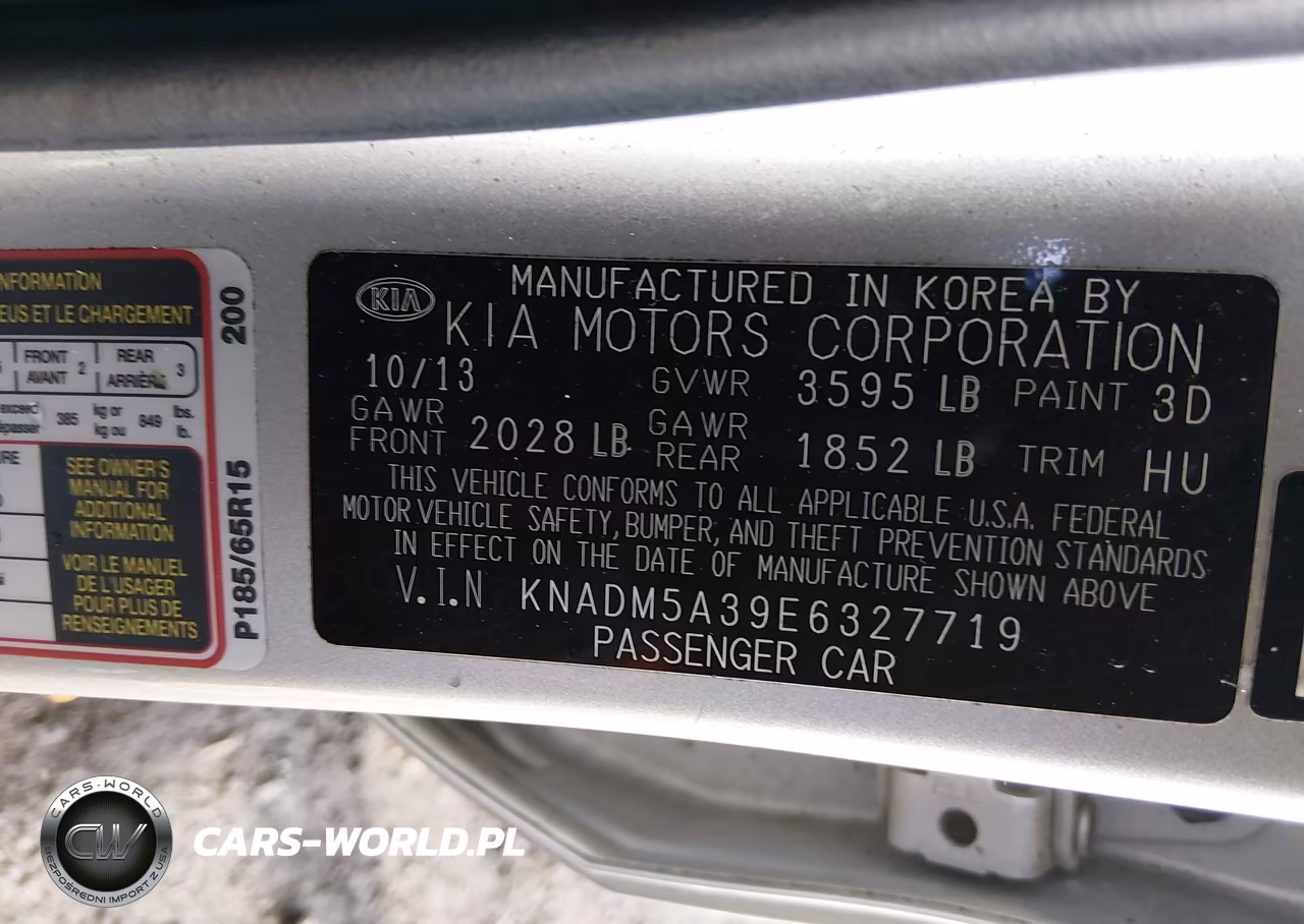 2014 Kia Rio Lx VIN:KNADM5A39E6327719 - 9