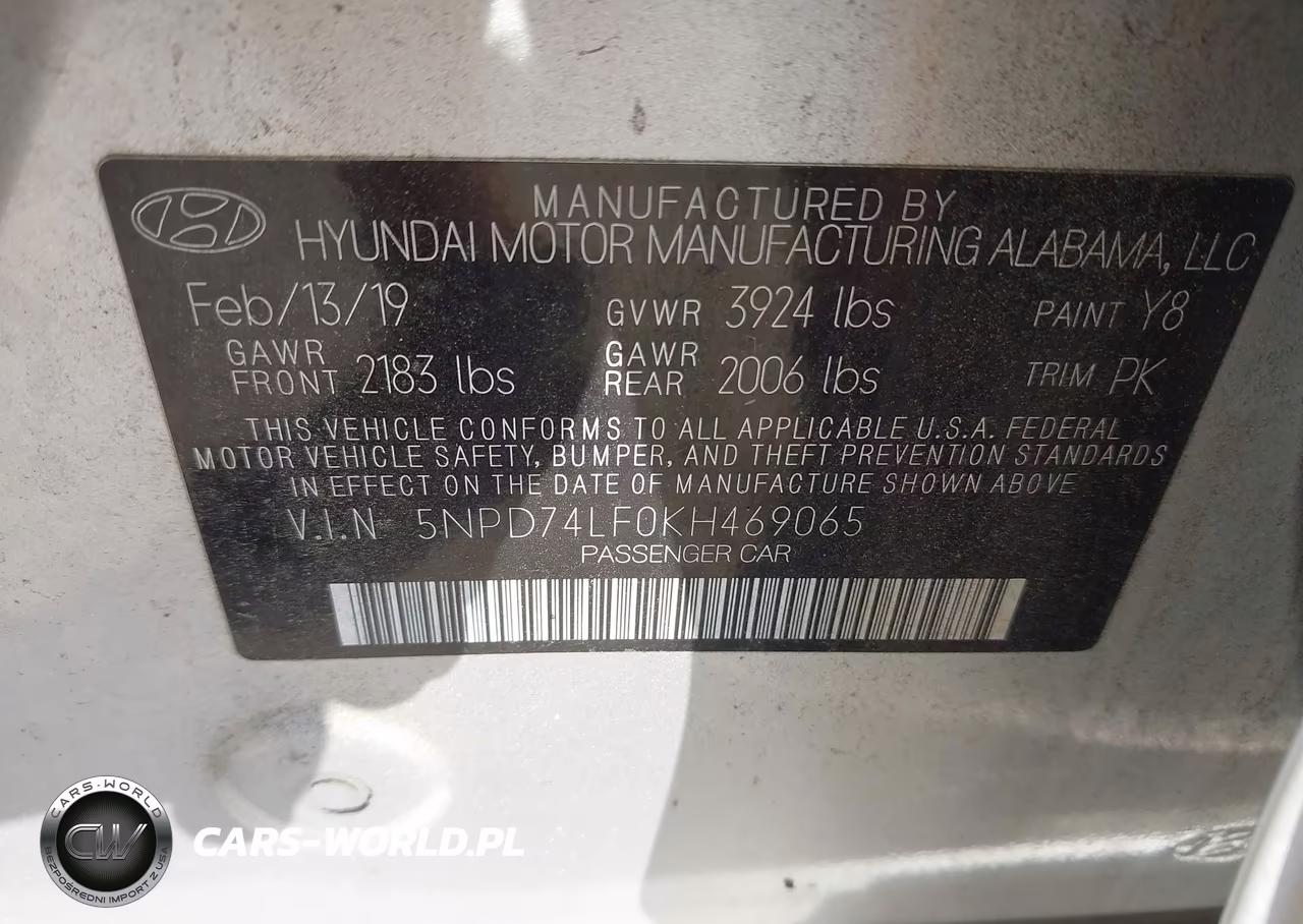 2019 Hyundai Elantra Se VIN:5NPD74LF0KH469065 - 9