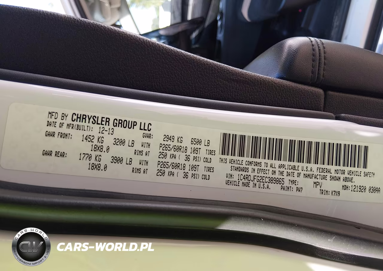 2014 Dodge Durango Special Service VIN:1C4RDJFG2EC389865 - 9