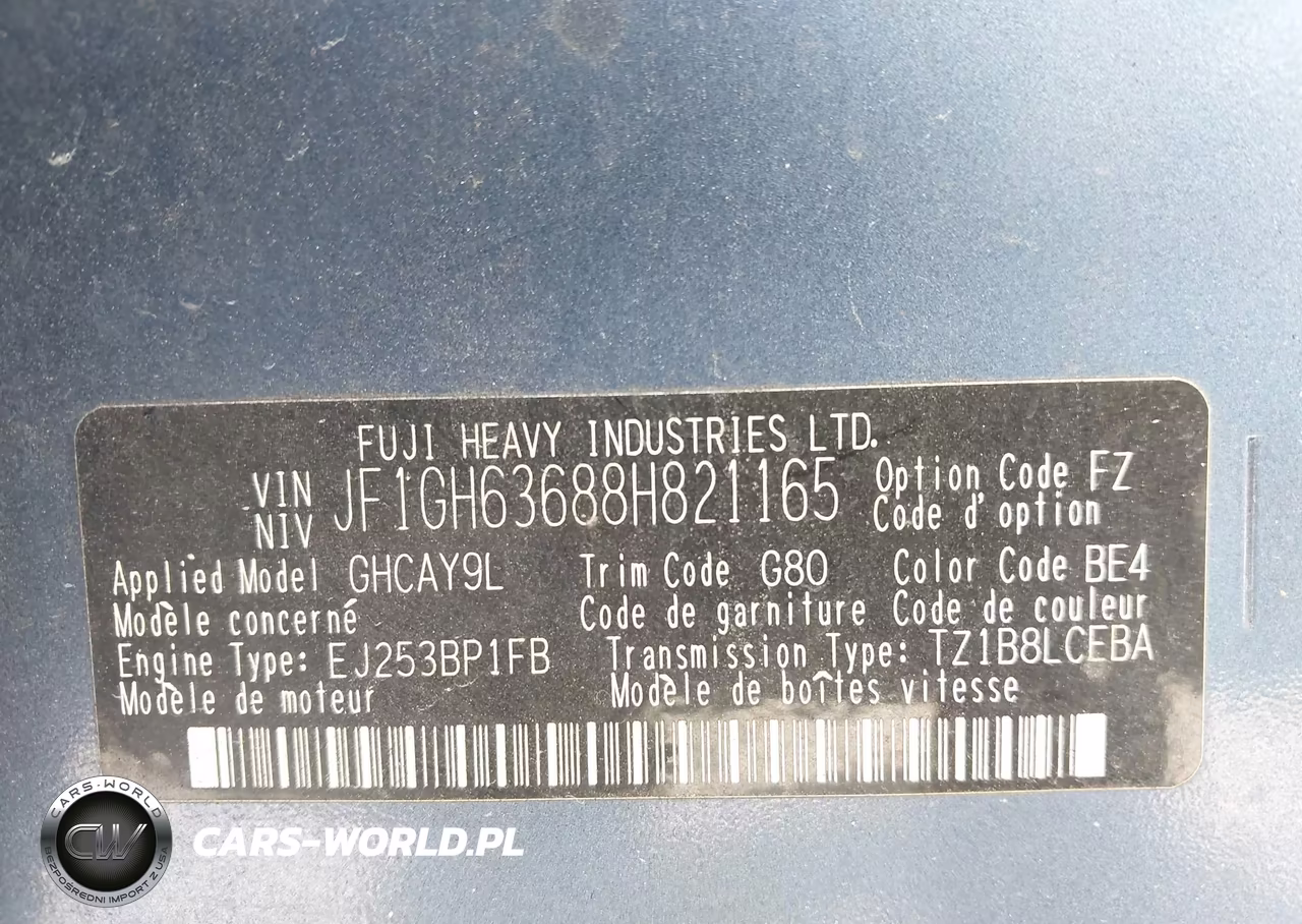 2008 Subaru Impreza Outback Sport VIN:JF1GH63688H821165 - 9