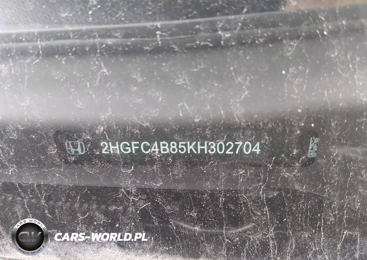 2019 Honda Civic Sport VIN:2HGFC4B85KH302704 - 9