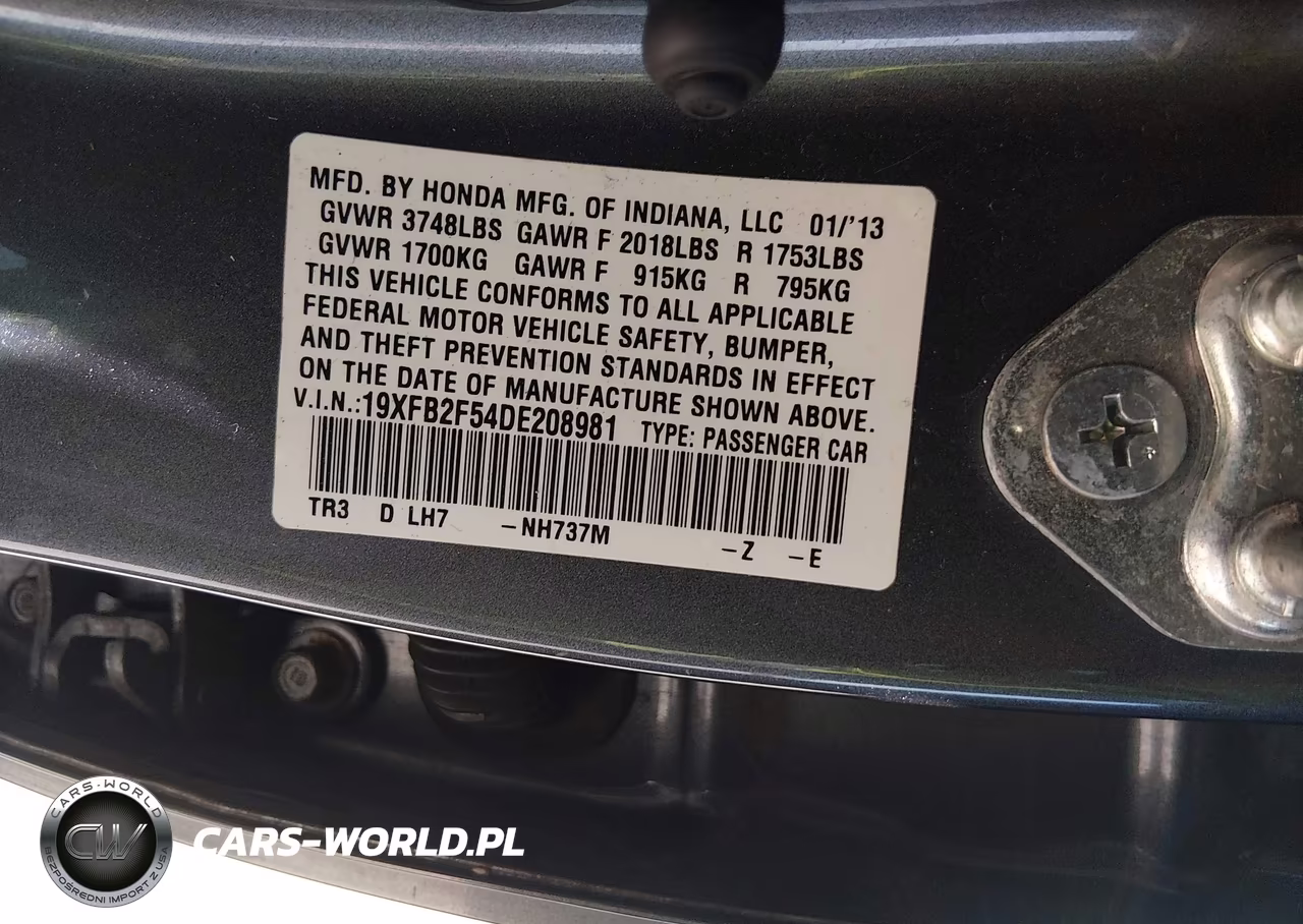 2013 Honda Civic Lx VIN:19XFB2F54DE208981 - 9