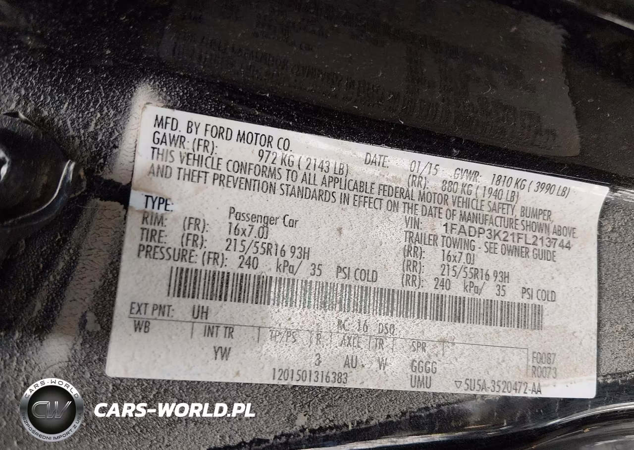 2015 Ford Focus Se VIN:1FADP3K21FL213744 - 9