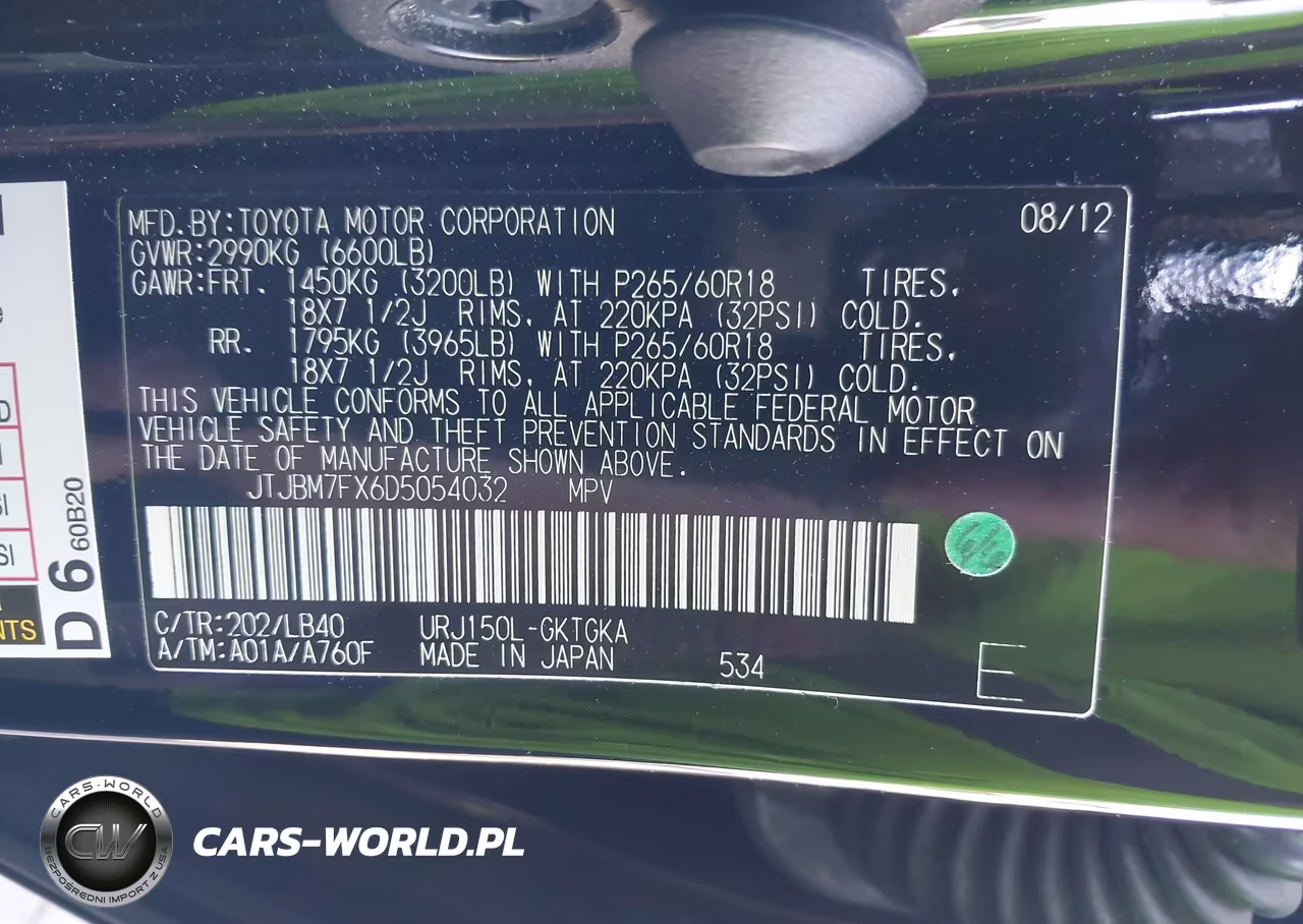 2013 Lexus Gx 460 VIN:JTJBM7FX6D5054032 - 9