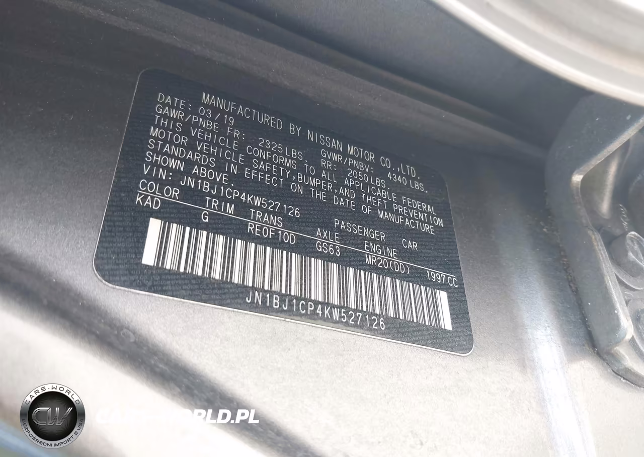 2019 Nissan Rogue Sport Sv VIN:JN1BJ1CP4KW527126 - 9