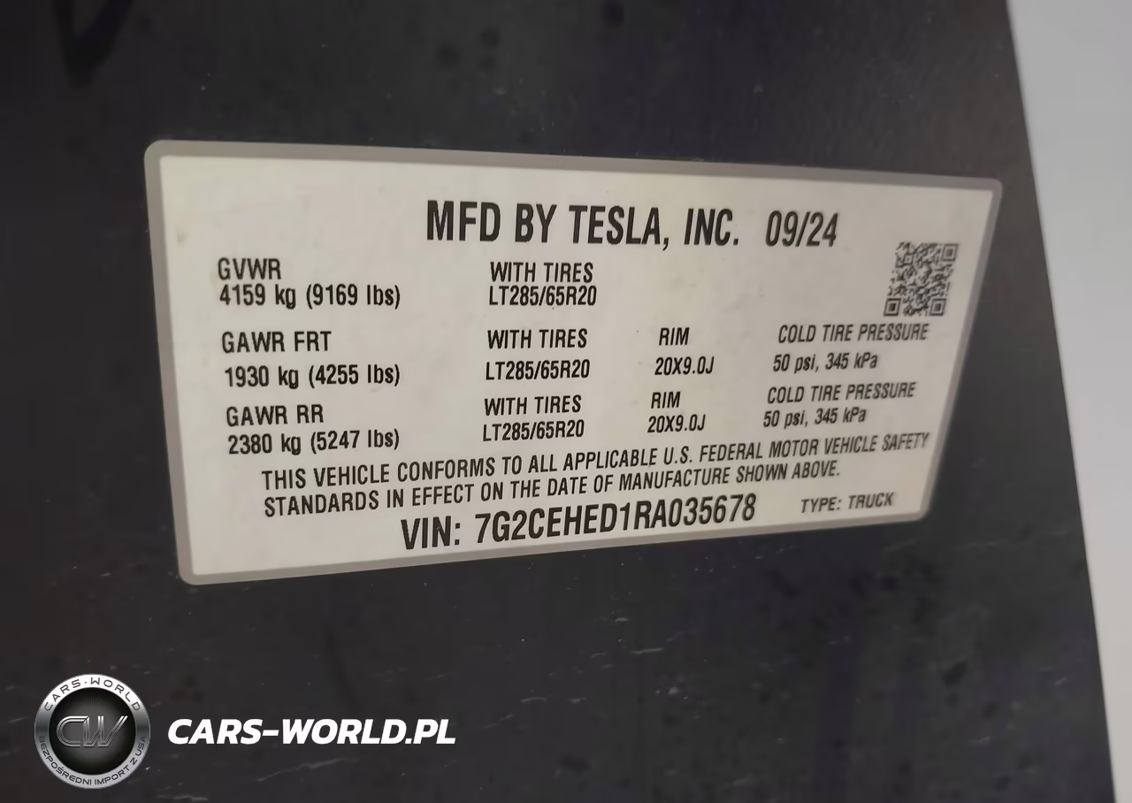 2024 Tesla Cybertruck All-Wheel Drive VIN:7G2CEHED1RA035678 - 9