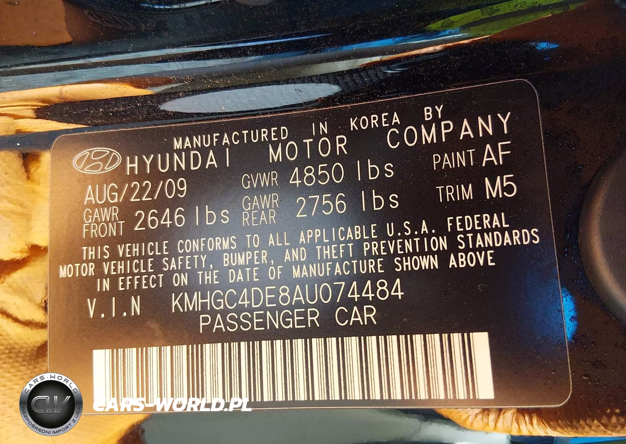 2010 Hyundai Genesis 3.8 VIN:KMHGC4DE8AU074484 - 9