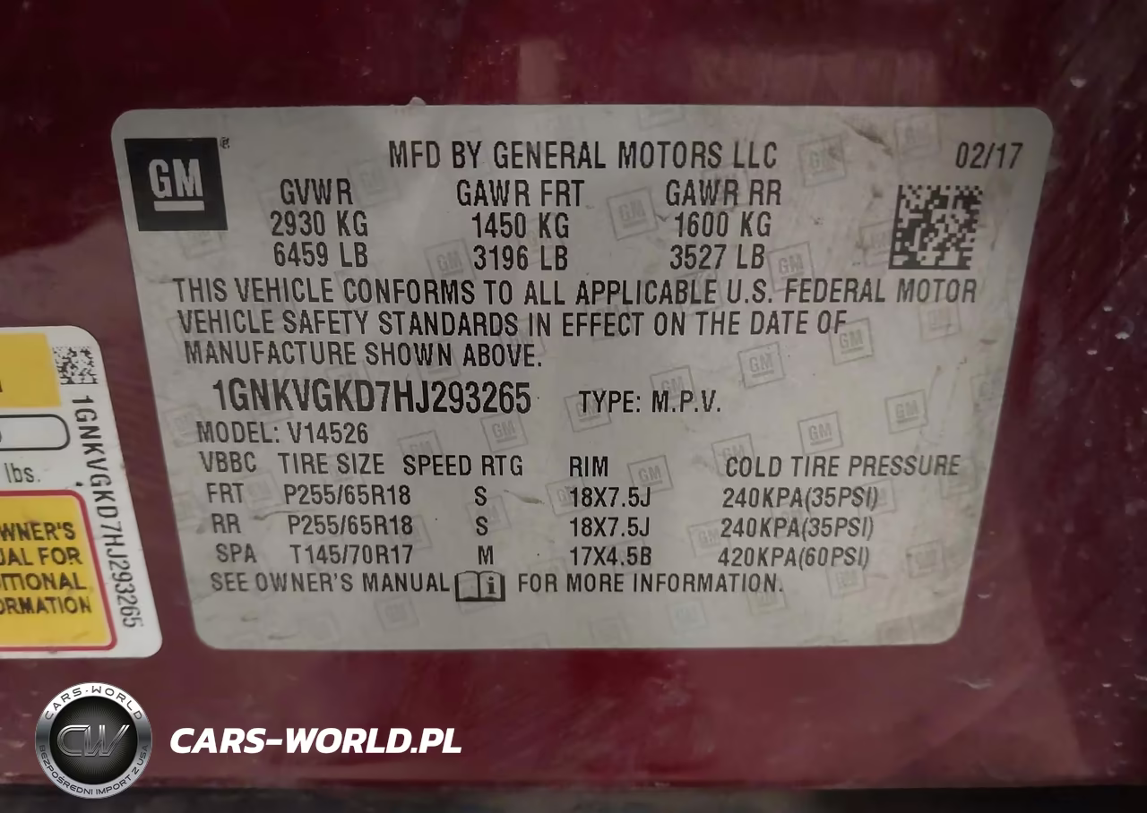 2017 Chevrolet Traverse Lt VIN:1GNKVGKD7HJ293265 - 9