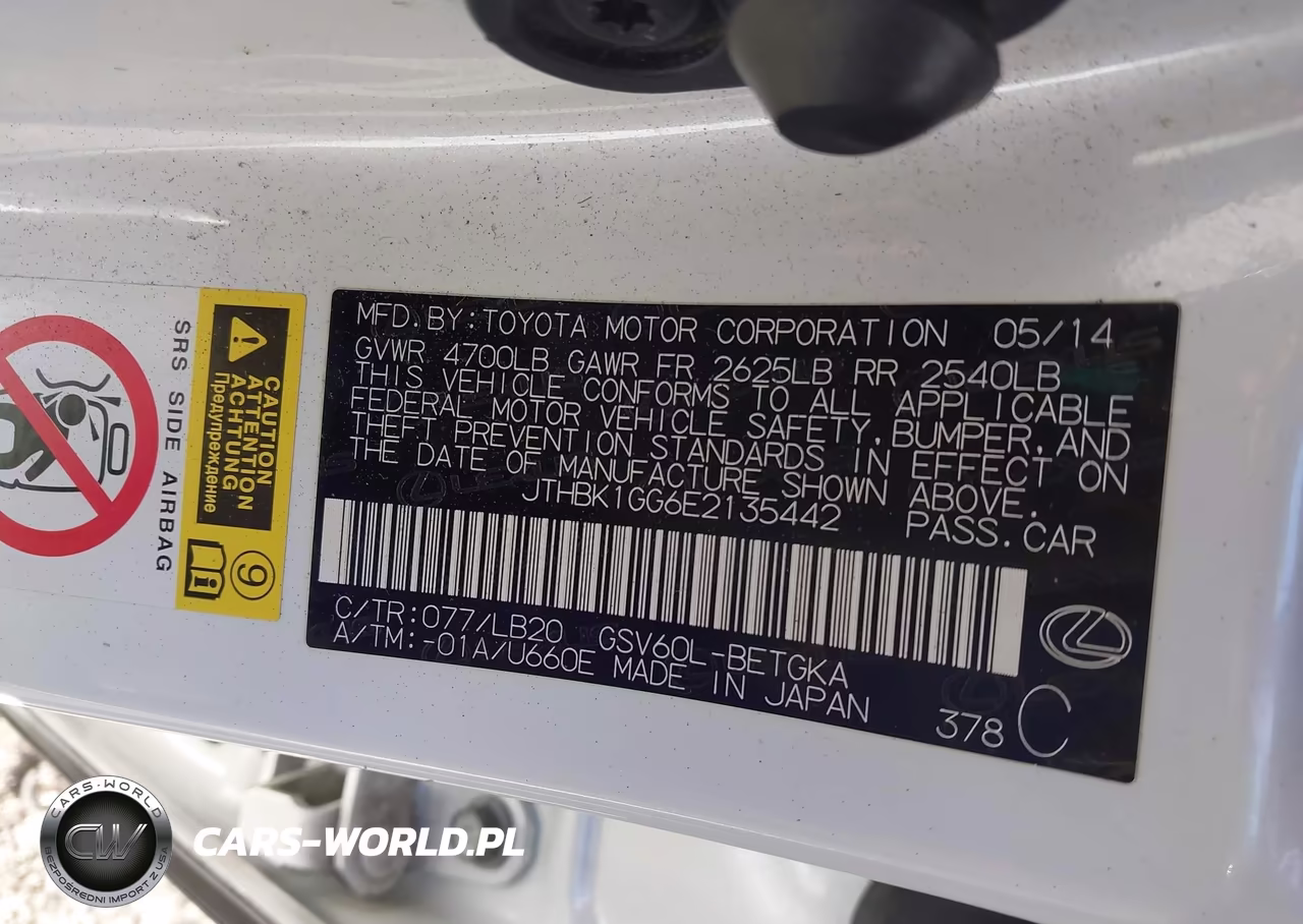 2014 Lexus Es 350 VIN:JTHBK1GG6E2135442 - 9