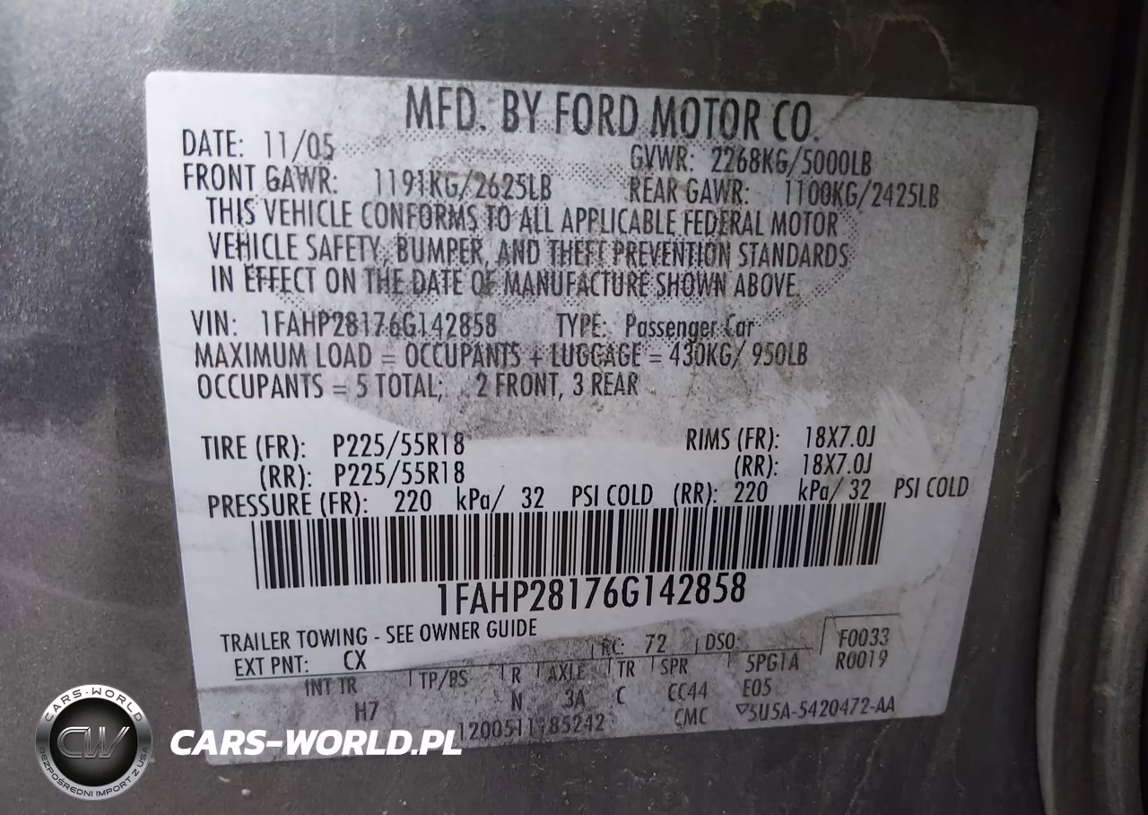 2006 Ford Five Hundred Limited VIN:1FAHP28176G142858 - 9