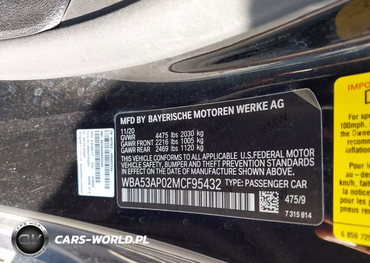 2021 BMW 430I VIN:WBA53AP02MCF95432 - 9