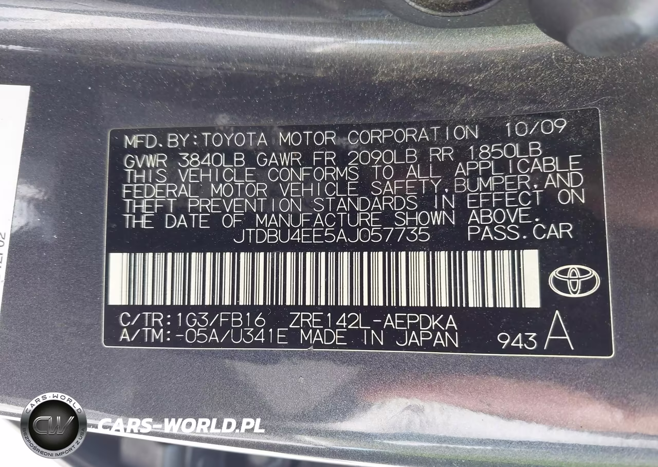 2010 Toyota Corolla VIN:JTDBU4EE5AJ057735 - 9