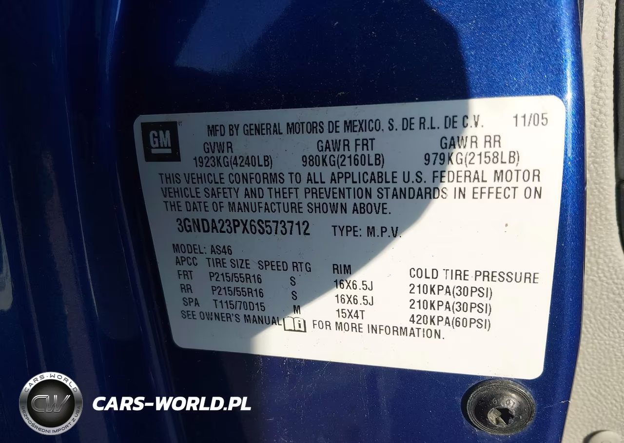 2006 Chevrolet Hhr Lt VIN:3GNDA23PX6S573712 - 9