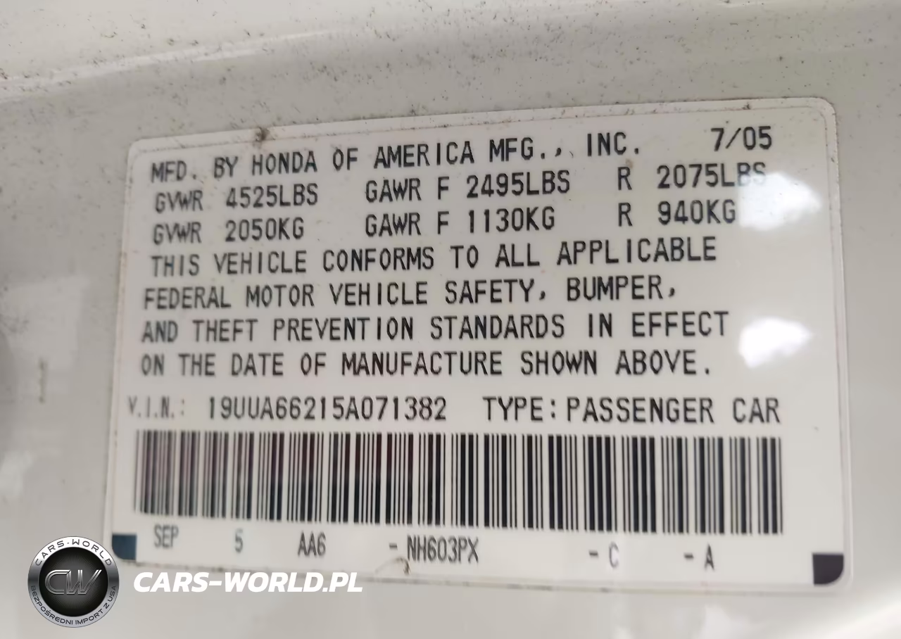 2005 Acura Tl VIN:19UUA66215A071382 - 9