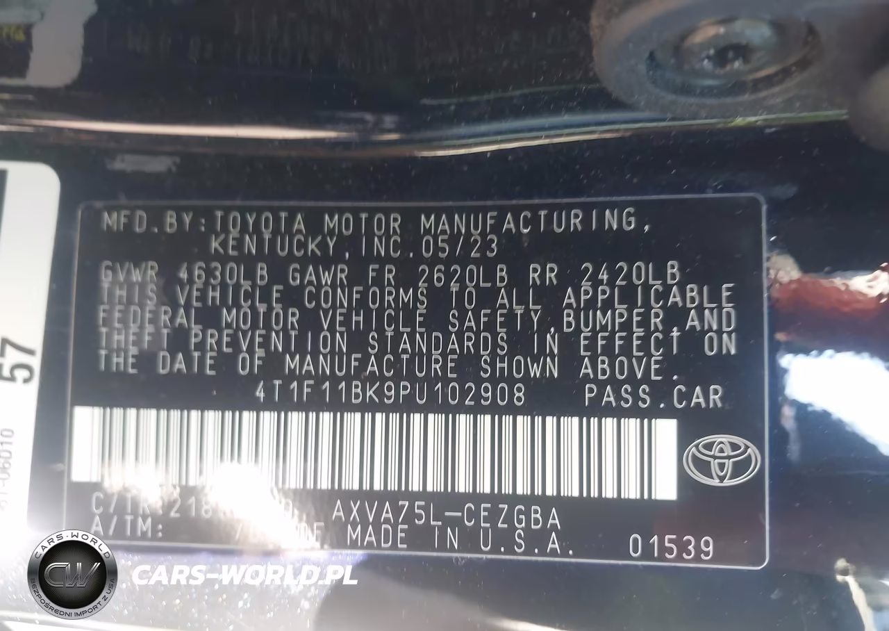 2023 Toyota Camry Xle Awd VIN:4T1F11BK9PU102908 - 9