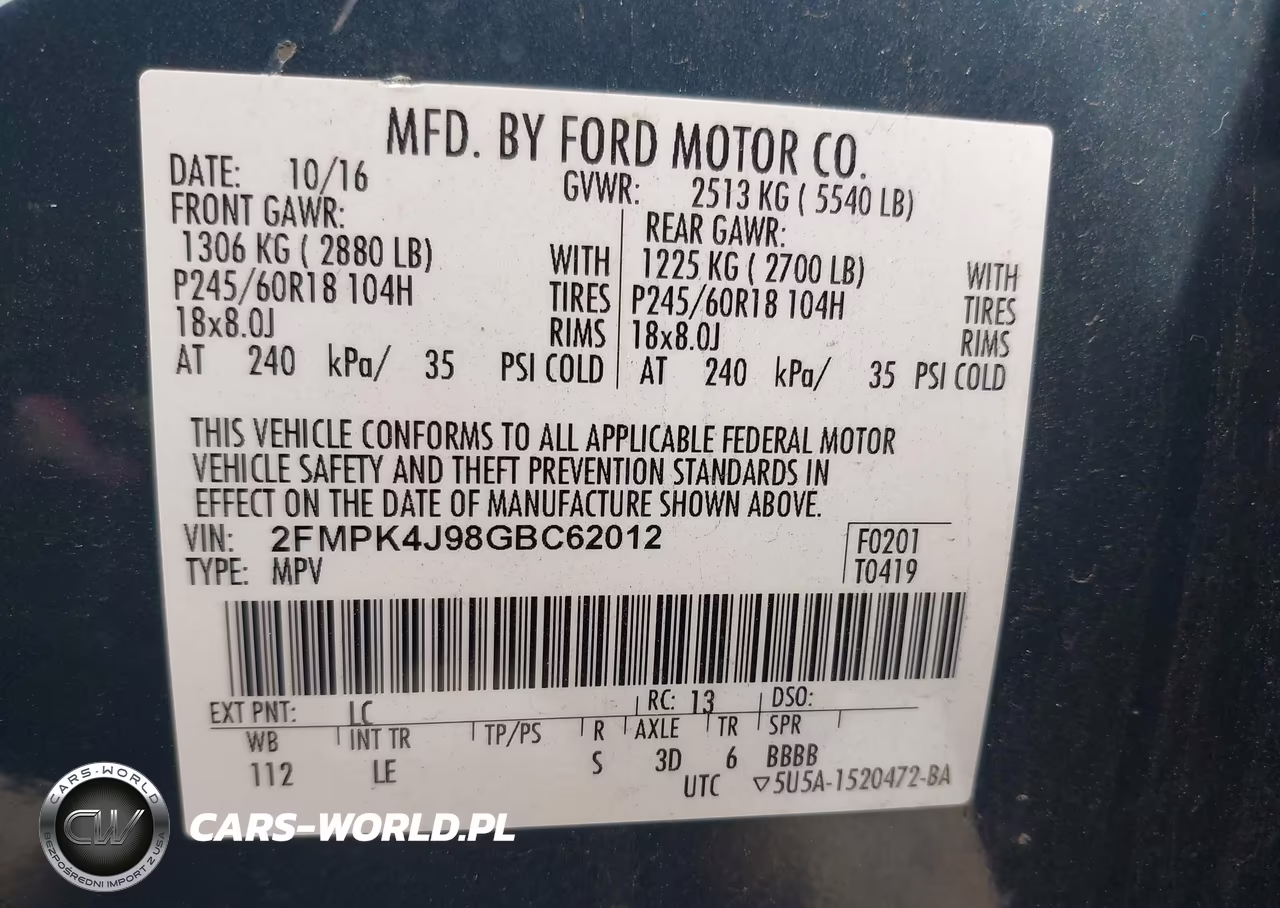 2016 Ford Edge Sel VIN:2FMPK4J98GBC62012 - 9
