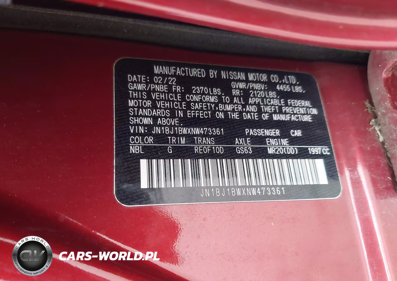 2022 Nissan Rogue Sport Sv Awd Xtronic Cvt VIN:JN1BJ1BWXNW473361 - 9