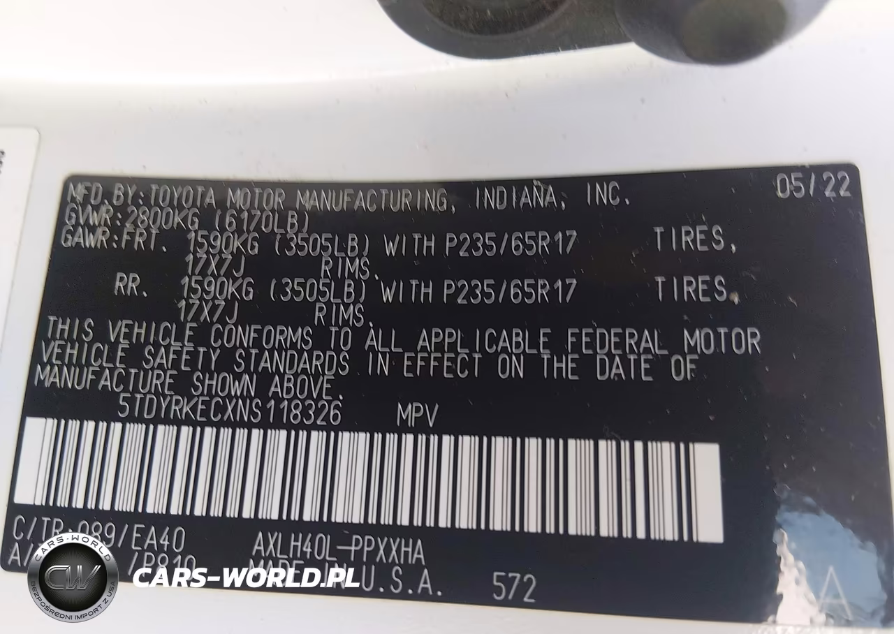 2022 Toyota Sienna Xle VIN:5TDYRKECXNS118326 - 9
