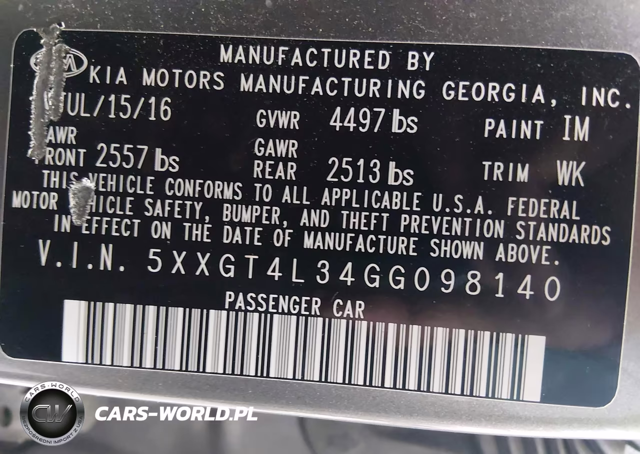 2016 Kia Optima Lx VIN:5XXGT4L34GG098140 - 9