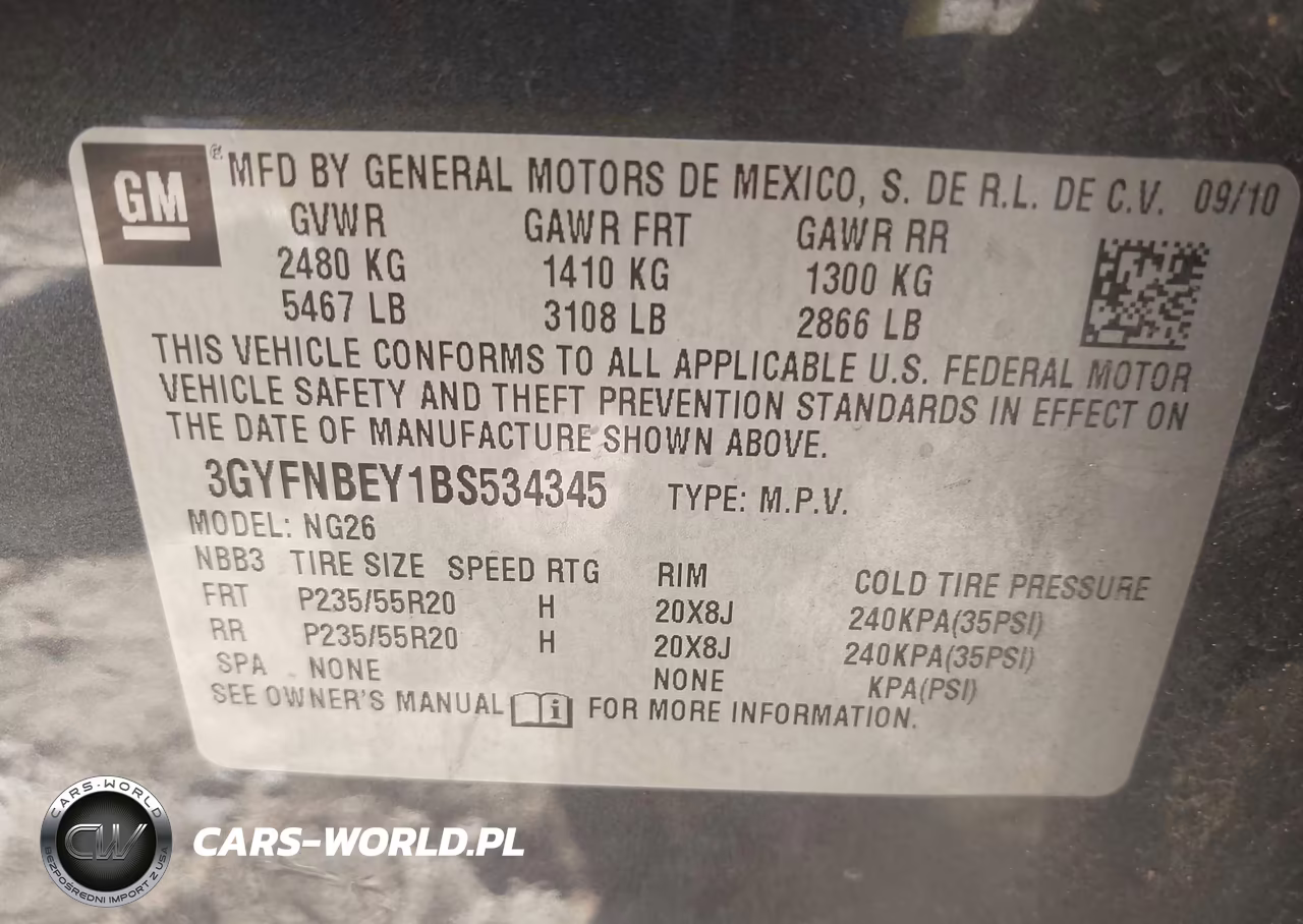 2011 Cadillac Srx Performance Collection VIN:3GYFNBEY1BS534345 - 9