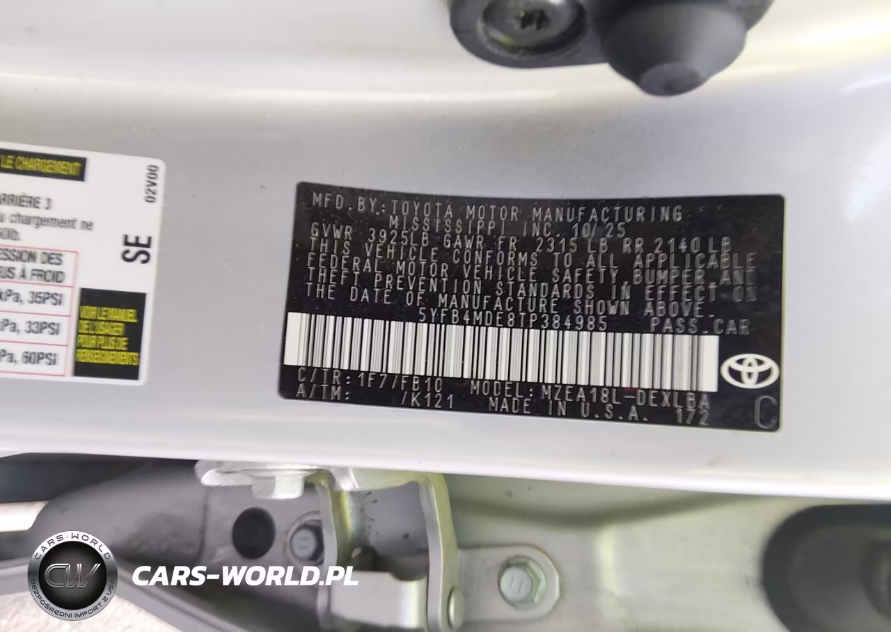 2026 Toyota Corolla Le VIN:5YFB4MDE8TP384985 - 9