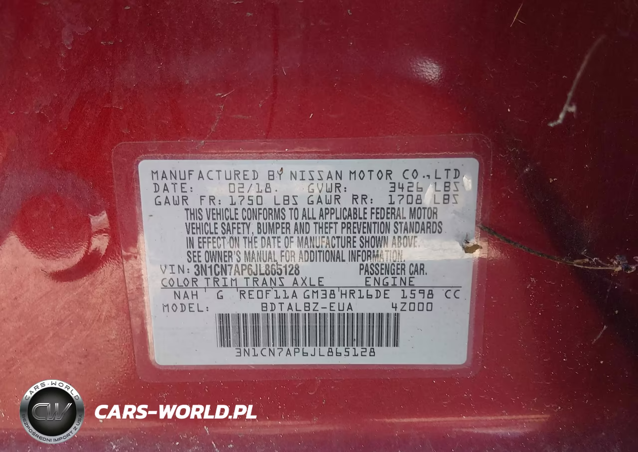 2018 Nissan Versa 1.6 Sv VIN:3N1CN7AP6JL865128 - 9