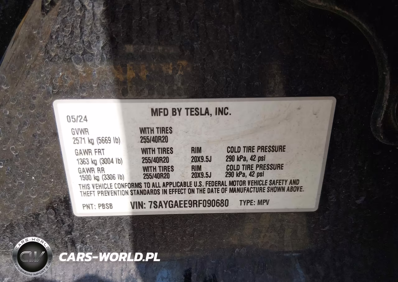 2024 Tesla Model Y Long Range Dual Motor All-Wheel Drive VIN:7SAYGAEE9RF090680 - 9