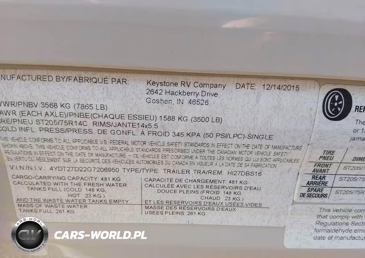 2016 Keystone Hideout Luxury Serie VIN:4YDT27D22G7206950 - 9