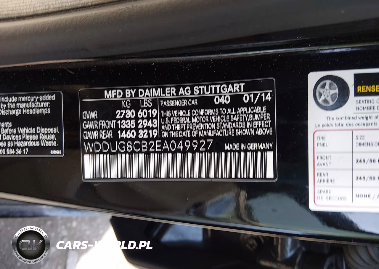 2014 Mercedes-Benz S 550 VIN:WDDUG8CB2EA049927 - 9
