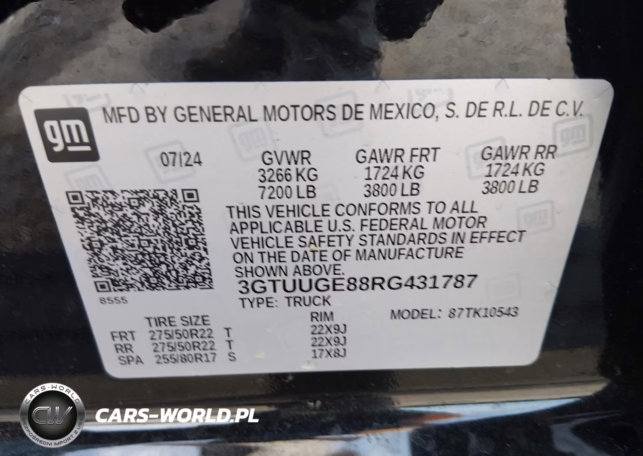 2024 GMC Sierra 1500 4Wd Short Box Denali VIN:3GTUUGE88RG431787 - 9