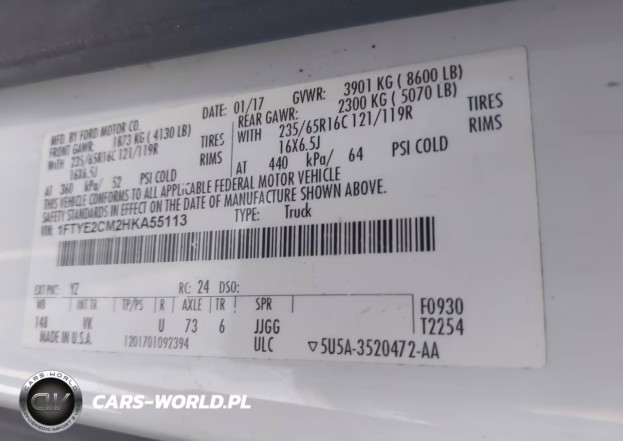 2017 Ford Transit-150 VIN:1FTYE2CM2HKA55113 - 9