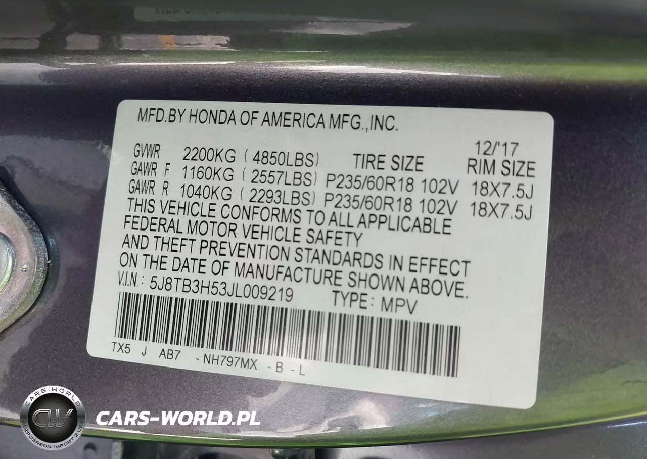 2018 Acura Rdx Technology Acurawatch Plus Packages-Technology Package VIN:5J8TB3H53JL009219 - 9